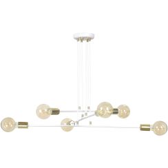 Emibig Vesio lampada sospesa 6x15 W bianco-oro 786/6