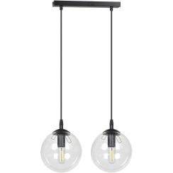 Emibig Cosmo lampada sospesa 2x10 W nero-trasparente 711/2