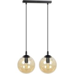 Emibig Cosmo lampada sospesa 2x10 W nero-ambra 713/2