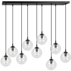 Emibig Cosmo lampada sospesa x10 W nero-trasparente 711/9