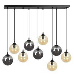 Emibig Cosmo lampada sospesa x10 W nero-ambra-grafite 714/9M1