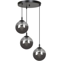 Emibig Cosmo lampada sospesa 3x10 W nero-grafite 712/3PREM