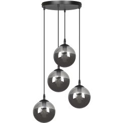 Emibig Cosmo lampada sospesa 4x10 W nero-grafite 712/4PREM