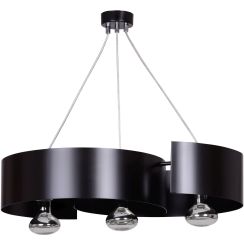 Emibig Vixon lampada sospesa 3x15 W nero-cromo 284/3