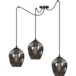 Emibig Level lampada sospesa 3x15 W nero-grafite 757/3