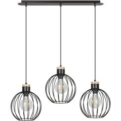 Emibig Barbado lampada sospesa 3x15 W nero 754/3