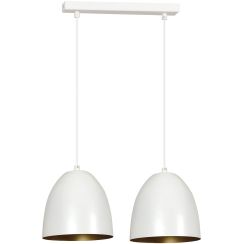 Emibig Lenox lampada sospesa 2x15 W bianco-brillante 411/2