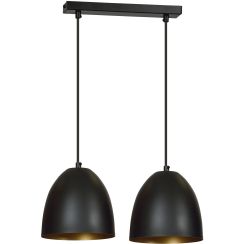 Emibig Lenox lampada sospesa 2x15 W nero-oro 410/2