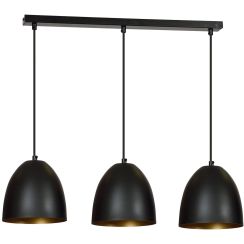 Emibig Lenox lampada sospesa 3x15 W nero-oro 410/3