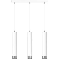 Emibig Kibo lampada sospesa 3x8 W bianco-cromo 641/3