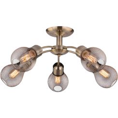 Candellux Gliva lampada da soffitto 5x60 W verderame 35-56603