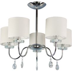 Candellux Estera lampada da soffitto 5x40 W cromo-crema 35-11671