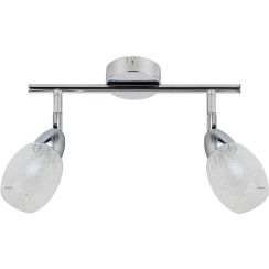 Candellux Rico lampada da soffitto 2x6 W cromo-trasparente 92-67579