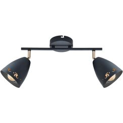 Candellux Coty lampada da soffitto 2x40 W nero 92-67166
