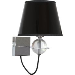 Candellux Tesoro lampada da parete 1x40 W nero-cromo 21-29508