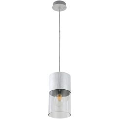 Rabalux Zelkova lampada sospesa 1x40 W trasparente-alluminio 3154