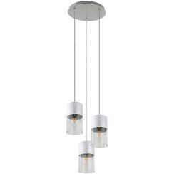 Rabalux Zelkova lampada sospesa 3x40 W trasparente-alluminio 3155