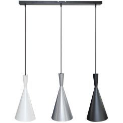 Rabalux Trincola lampada sospesa 3x40 W bianco-nero-argento 5312