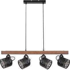 Rabalux Rotem lampada sospesa 4x40 W nero-legno 3300