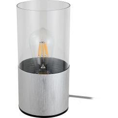 Rabalux Zelkova lampada da tavolo 1x40 W trasparente-alluminio 3153