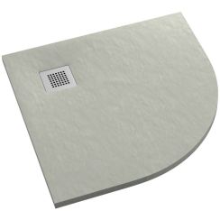 Schedpol Kalait Cement Stone piatto doccia semicircolare 90x90 cm cemento 3.3104/CT/ST-M2