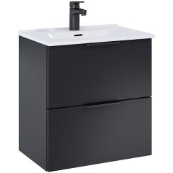 Elita Street Plus lavabo con armadietto 51.3 cm nero 168902