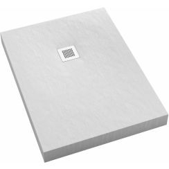 Schedpol New Horizons White Stone piatto doccia rettangolare + mascherina 100x70 cm bianco 3.3334/B/ST-M2