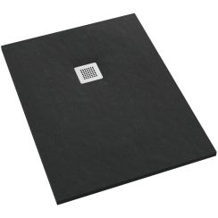 Schedpol Kalait Black Stone piatto doccia rettangolare + mascherina 100x70 cm nero 3.3134/C/ST-M2