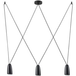 MaxLight Sistema lampada sospesa 3x40 W nero P0399