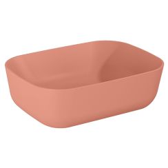 Elita Reni lavabo 45.5x32.5 cm rettangolare da appoggio rosa RE040460036600