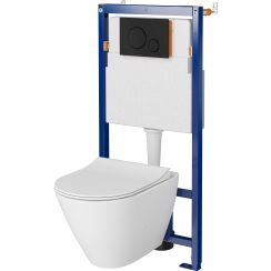 Set vaso WC Cersanit City K35-025, modulo di installazione Cersanit Tech Line Opti K97-492, K98-0146, K97-500