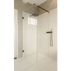 Riho Scandic parete doccia 120 cm nero opaca/vetro trasparente G001112121