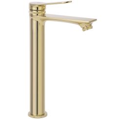 Rea Viral rubinetto per lavabo verticale oro REA-B2023