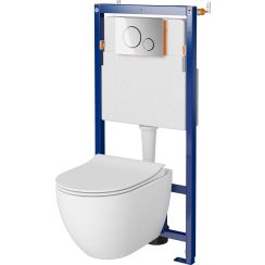 Set vaso WC Cersanit Zen K109-054, modulo di installazione Cersanit Tech Line Opti K97-492, K98-0130, K97-498