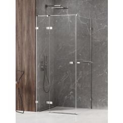 New Trendy Avexa box doccia 120x110 cm rettangolare cromo lucida/vetro trasparente EXK-2411