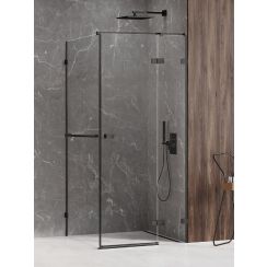 New Trendy Avexa Black box doccia 120x80 cm rettangolare nero opaca/vetro trasparente EXK-2590