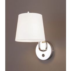 MaxLight Chicago lampada da parete 1x40 W bianco-cromo W0195