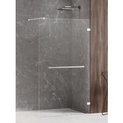 New Trendy Avexa White parete doccia walk-in 140 cm bianco opaca/vetro trasparente EXK-2957