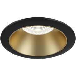 Maytoni Share lampada da incasso 1x15 W nero-oro DL053-01BMG