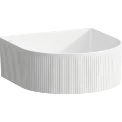 Laufen Sonar lavabo 34x34 cm semicircolare da appoggio bianco H8123414001121