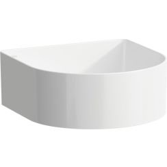Laufen Sonar lavabo 34x34 cm semicircolare da appoggio bianco opaca H8123407571121