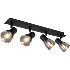 Globo Lighting Claude lampada da soffitto 4x40 W nero-fumé 54307-4