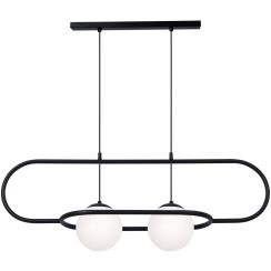 Kaja Finestra lampada sospesa 2x40 W bianco-nero K-4960