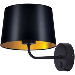 Kaja Remi Gold lampada da parete 1x40 W nero-oro K-4356