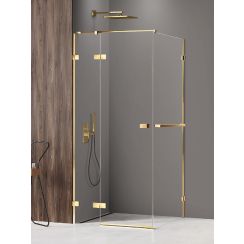 New Trendy Avexa Gold Shine box doccia 120x120 cm quadrato oro lucida/vetro trasparente EXK-3191