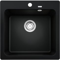Blanco Naya 5 lavello in granito 51.5x51 cm nero 526578