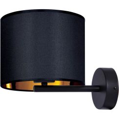 Kaja Auro lampada da parete 1x40 W nero-oro K-4328