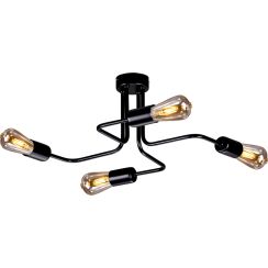 Kaja Skadi lampada da soffitto 4x60 W nero K-3892