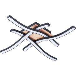Rabalux Heimdalla lampada da soffitto 1x20 W bianco-nero-legno 2281