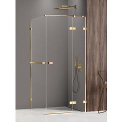 New Trendy Avexa Gold Shine box doccia 100x90 cm rettangolare oro lucida/vetro trasparente EXK-3201
